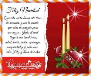 Felices Fiestas de parte de Gonzalez y Cia Más Soluciones,